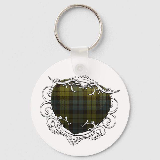 Campbell Tartan Heart Keychain (Front)