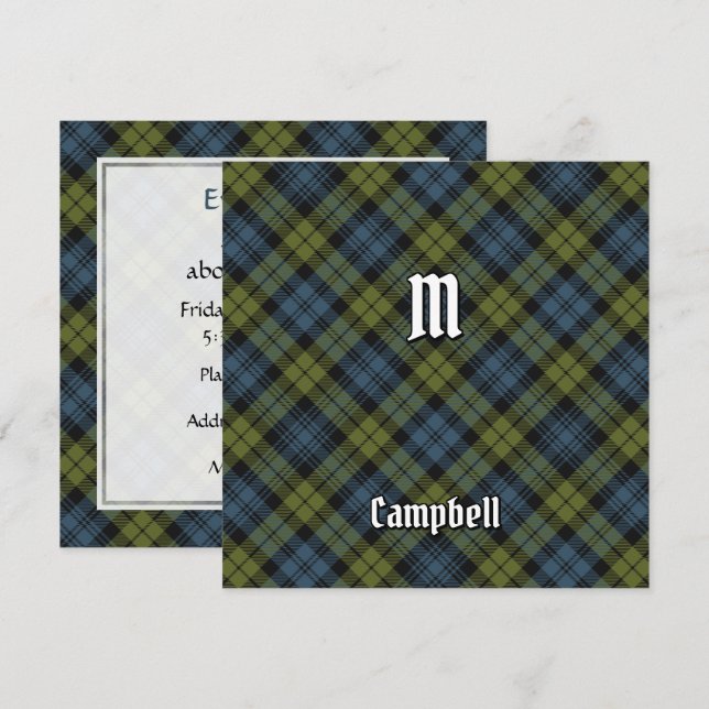 Campbell Tartan Invitation (Front/Back)