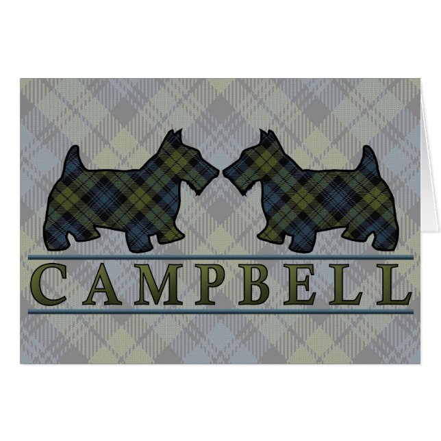 Campbell Tartan Scottie Dogs (Front Horizontal)