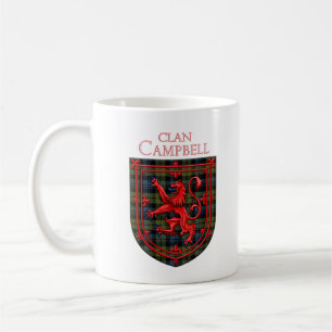 Campbell Tartan Scottish Plaid Lion Rampant Coffee Mug