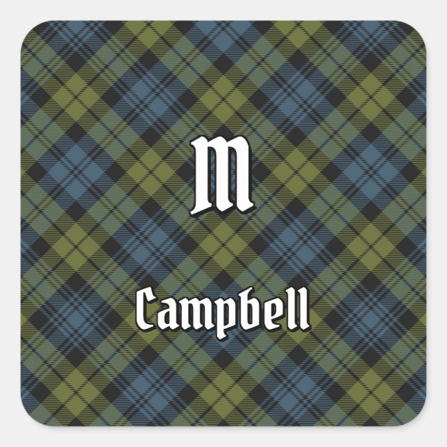 Campbell Tartan Square Sticker (Front)