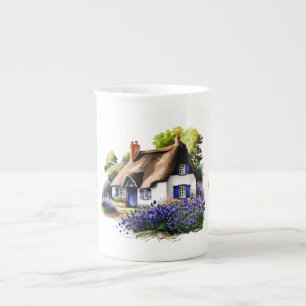 Campbell Thatched Cottage Personalized Bone China Mug