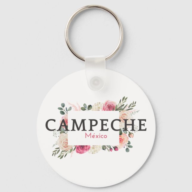 Campeche Mexico Travel Destination Bridesmaid  Keychain (Front)