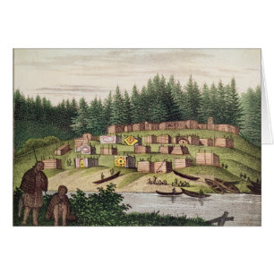 Campement indien sur l'île de Quadra