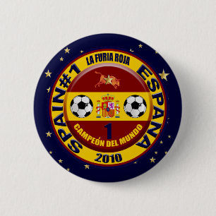 Campeón del mundo España futbol 2010 2 Inch Round Button