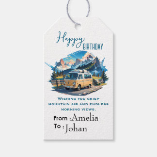 Camper Birthday Gift Tags