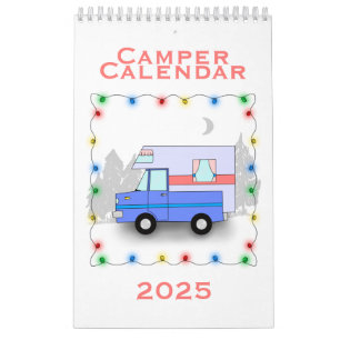 Camper Calendar 2025 - Single Page Small Calendar