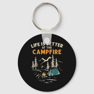 Camper Camp Camping Campfire Life Is Better At The Keychain
