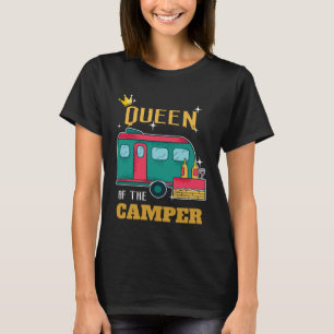 Camper  Camping Queen Themed Apparel T-Shirt