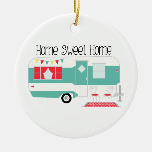 Camper Ceramic Ornament (Front)