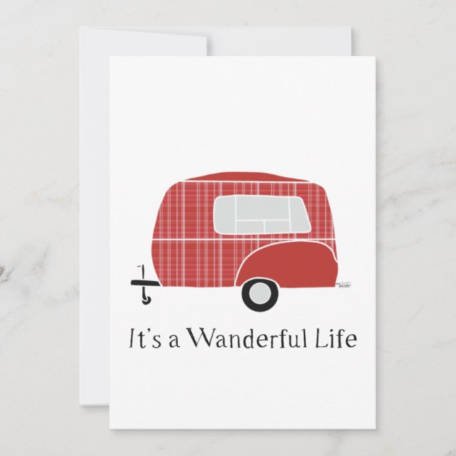 Camper Christmas  Thank You Card (Front)