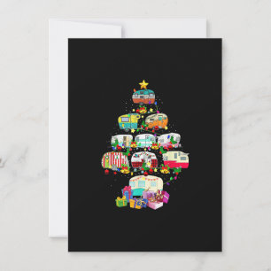 Camper Christmas Tree light Vehicles Camping chris Invitation