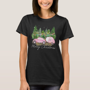 Camper Christmas Tree Lights Camping Rv Xmas Holid T-Shirt