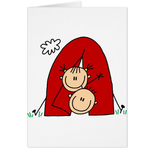 Camper dans la carte de tente (Devant)