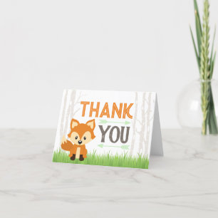 Camper de la tribu Fox Woodland Baby shower Merci