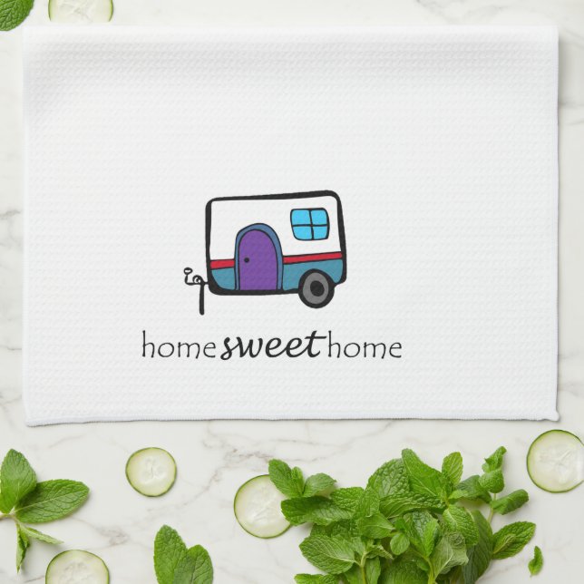 Camper Dishtowel Kitchen Towel (Folded)