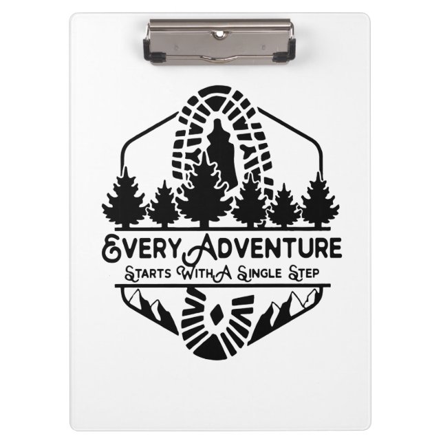 Camper Everyday Adventure Start With A Single Step Clipboard (Front)