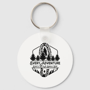 Camper Everyday Adventure Start With A Single Step Keychain