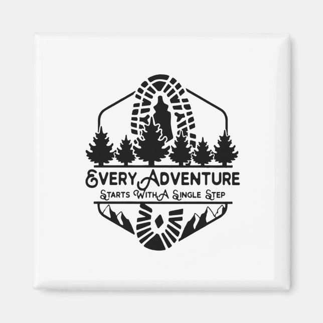 Camper Everyday Adventure Start With A Single Step Magnet (Front)
