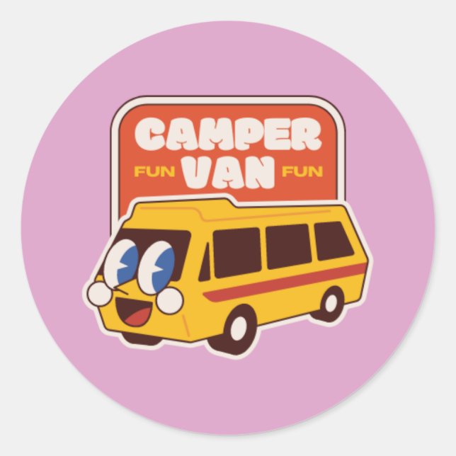 Camper Fun Van  Sticker (Front)