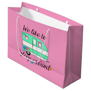 Camper Fun / "We Like To Sleep Around" Large Gift Bag