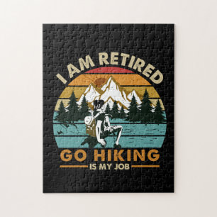 Camper Gift Go Hiking Is My Job Birthday Jigsaw Puzzle