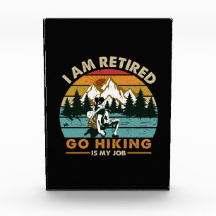 Camper Gift   Go Hiking Is My Job Birthday Photo Block