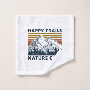 Camper Gift Happy Trails Nature Call Birthday Wash Cloth