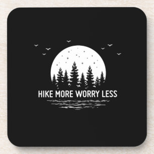 Camper Gift Hike More Worry Less Birthday Coaster