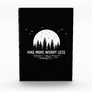 Camper Gift   Hike More Worry Less Birthday Photo Block