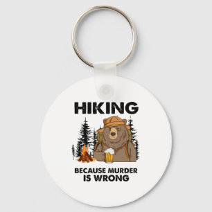 Camper Gift   Hiking Bear Birthday Keychain