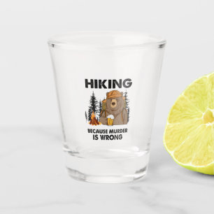 Camper Gift Hiking Bear Birthday Shot Glass