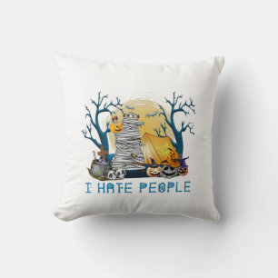 Camper Gift Hiking In Halloween Birthday Throw Pillow