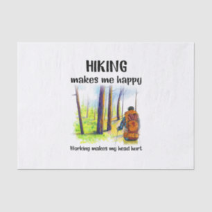Camper Gift Hiking Makes Me Happy Birthday Tissue Paper