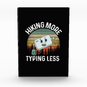 Camper Gift   Hiking More Typing Less Birthday Photo Block