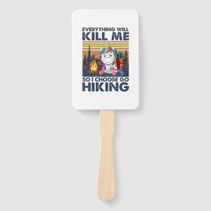 Camper Gift   I Choose Go Hiking Birthday Hand Fan