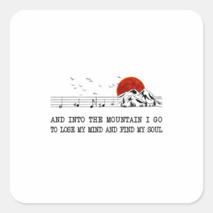 Camper Gift   I Go To Find My Soul Birthday Square Sticker