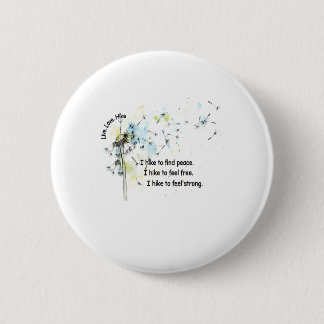 Camper Gift | I Hike To Find Peace Birthday 2 Inch Round Button