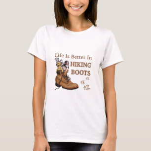 Camper Gift Life Is Better In Hiking Boots Dog T-Shirt