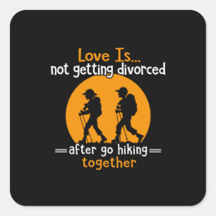 Camper Gift Love Is Not Getting Devorced Xmas Square Sticker