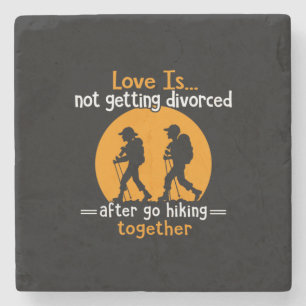 Camper Gift Love Is Not Getting Devorced Xmas Stone Coaster