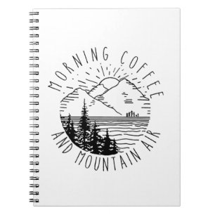 Camper Gift   Morning Coffee And Mountain Air Xmas Notebook