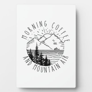 Camper Gift | Morning Coffee And Mountain Air Xmas Plaque