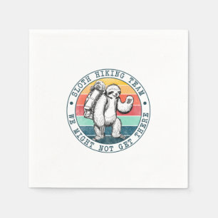 Camper Gift Sloth Hiking Team Birthday Napkin