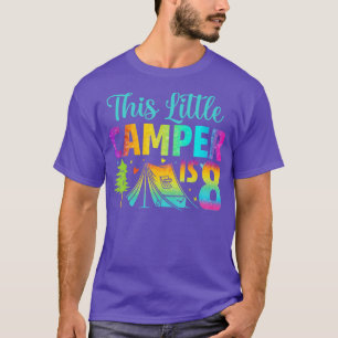Camper Kids Birthday 8 Years Old Camping 8th Bday  T-Shirt