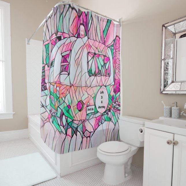 Camper Life Is A Journey Just Go Green Pink Hippie (In Situ)