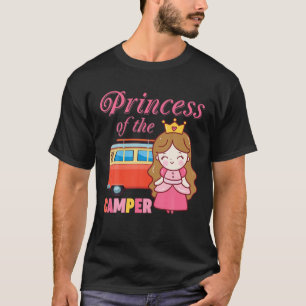 Camper Lover Princess Of The Camper Girls Camping T-Shirt