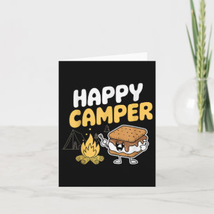 Camper Marshmallow Camping Smores Kawaii Smores  Card
