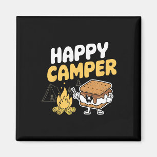 Camper Marshmallow Camping Smores Kawaii S'mores Magnet