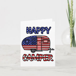 Camper Merica American Happy Pride Flag 4th Of Jul Card